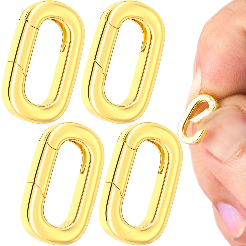 CTEAKOP 4 Pcs Gold Clasp for Jewelry