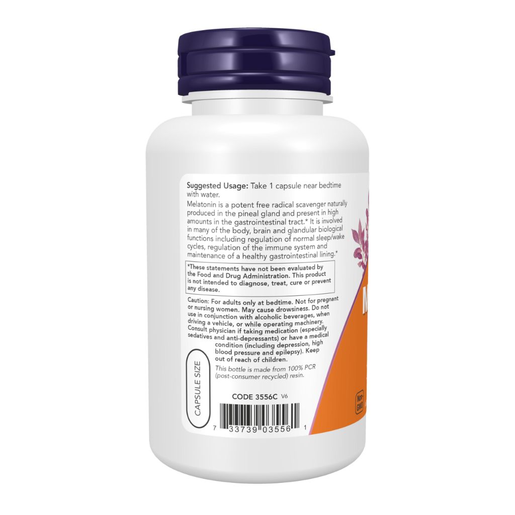 NOW Foods Supplements, Melatonin 5 mg, 180 Count (Pack of 1)
