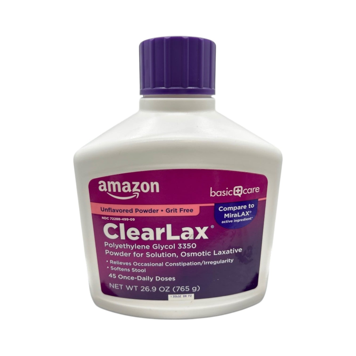 Basic Care Clearlax Polyethylene Glycol 3350 Osmotic Laxative  26.9 Ounce