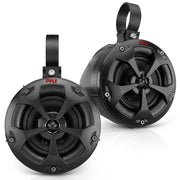 Pyle 2-Way Dual Waterproof Off-Road Speakers, 4 Inch 800 Watt Marine Grade - PLUTV41BK, Black