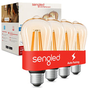 Sengled Smart Edison Bulbs, S1 Auto Pairing with Alexa Devices, Vintage Smart Light Bulbs That Work with Alexa 2000K E26, 4-Pack