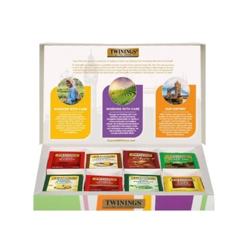 Twinings Black  Herbal  Green and Chai Classics Collection Gift Box Tea Bags (48 Count)