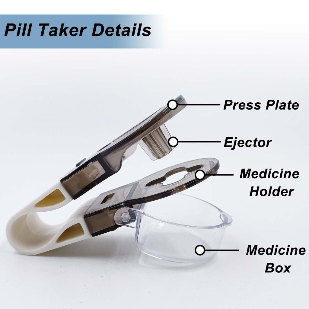 Pill Popper for Blister Pack Tablets 2pcs Gray Color