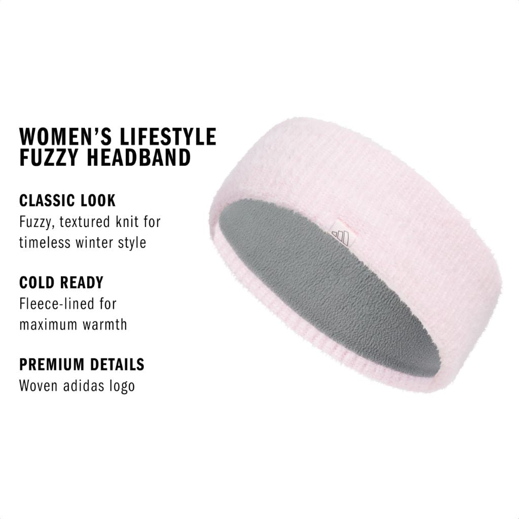 Adidas Womens Lifestyle Fuzzy Knit Headband – Soft Winter Ear Warmer