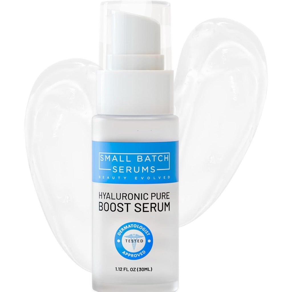Pure Hyaluronic Acid Face Serum for Women - For Dull, Dry Facial Skin w/Ultra Moisturizer HA Acido Hialuronico - Anti Aging Daily Plumping Hydrating Skincare Serum - Alcohol Fee - Made in USA