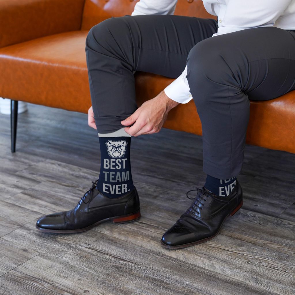For Bare Feet NCAA BUTLER BULLDOGS Best Team Ever Crew Sock Team Color OSFM