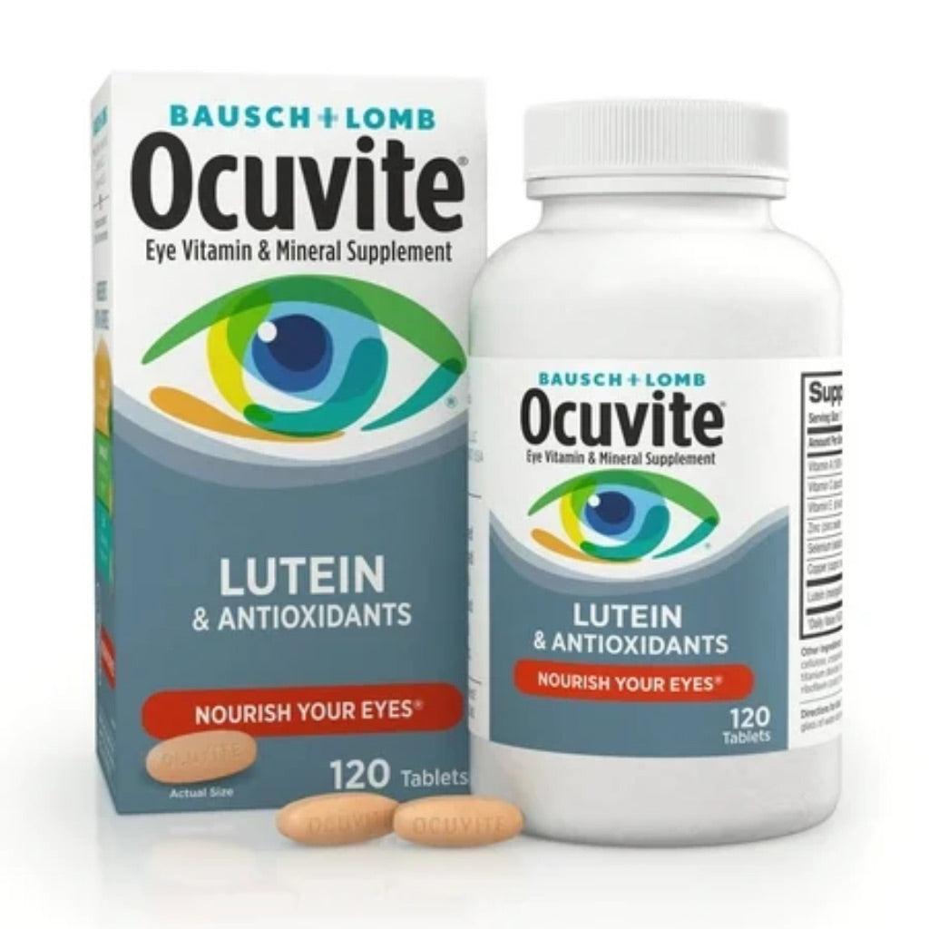 Ocuvite Eye Vitamins & Mineral Supplement  With Lutein & Antioxidants for Eye Health  120 Tablets