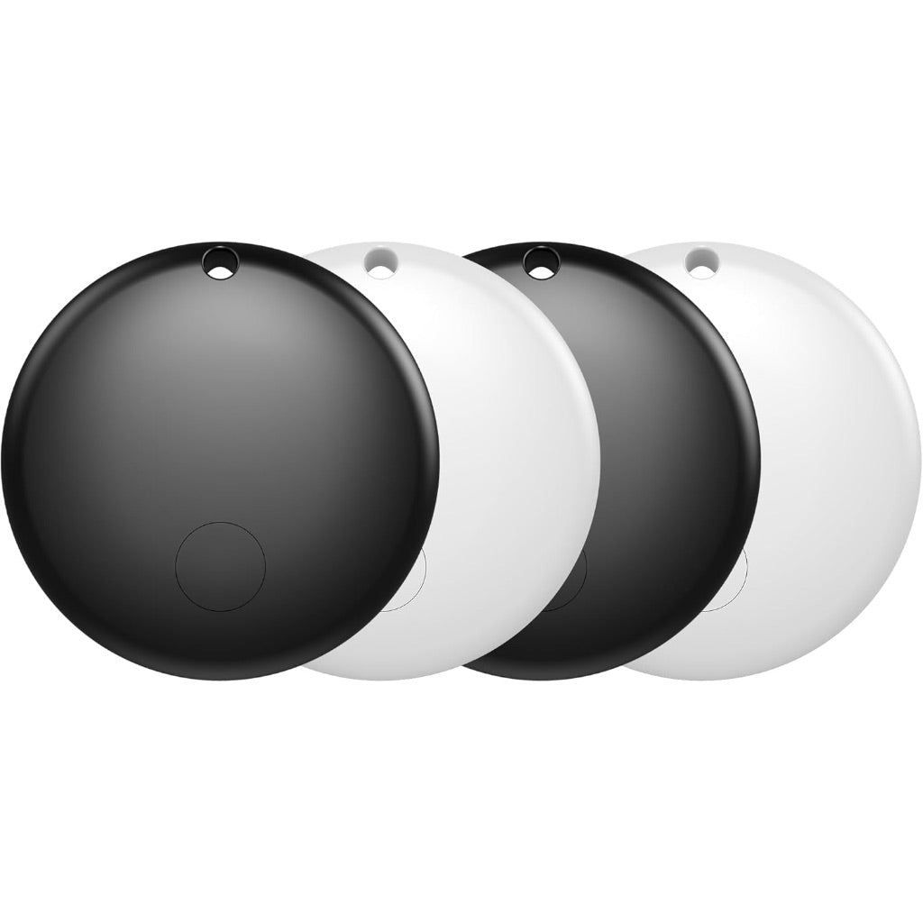 Air Tracker Tag for Android (Not for iOS) - 4 Pack (Black & White)