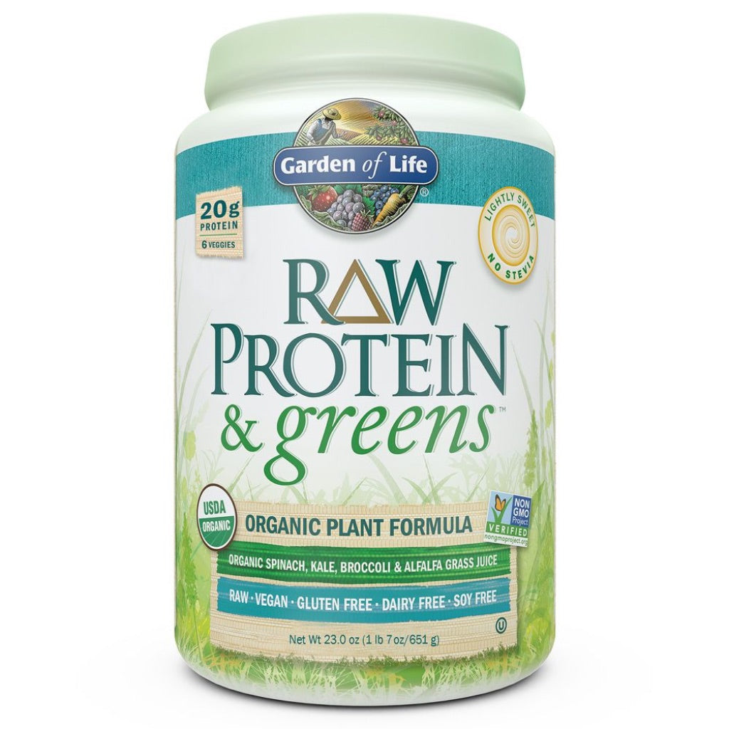 Garden of Life, Raw Protein and Greens, Light Sweet 651g