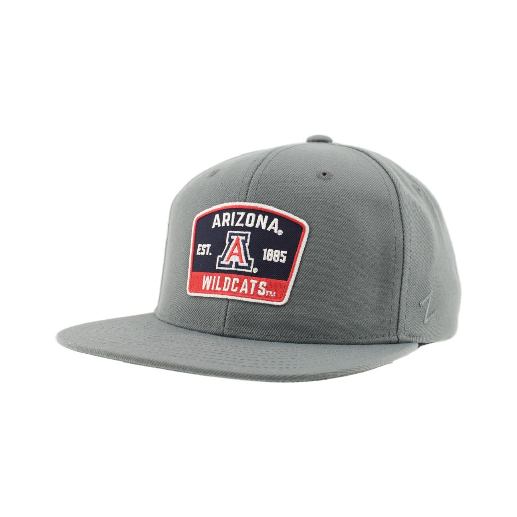 ZHATS Standard NCAA Officially Licensed Hat Flat Snapback Z11 Switchback Gray, Grey, One Size, Arizona Wildcats