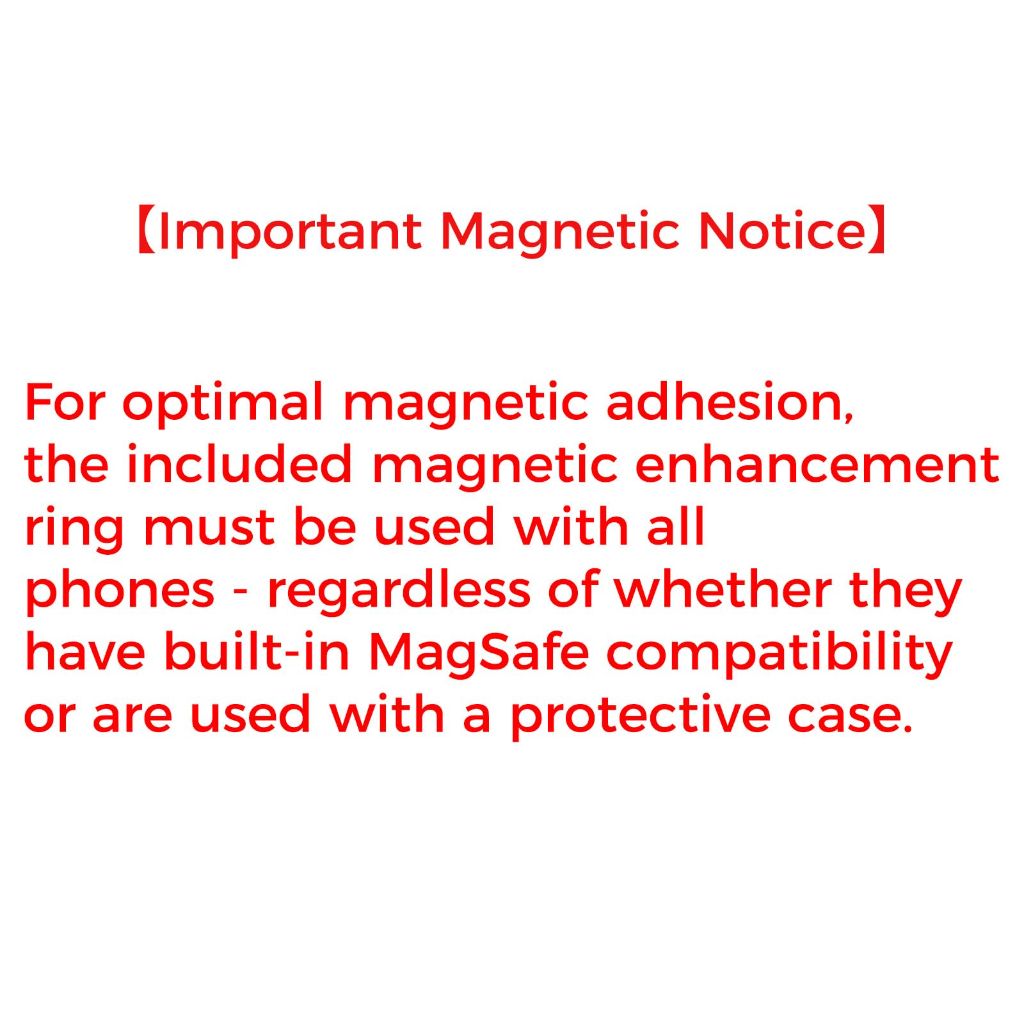 FUVALY Magnetic Phone Grip for MagSafe, 4-in-1 Phone Ring Holder with Mini Tripod & Kickstand, (Black)