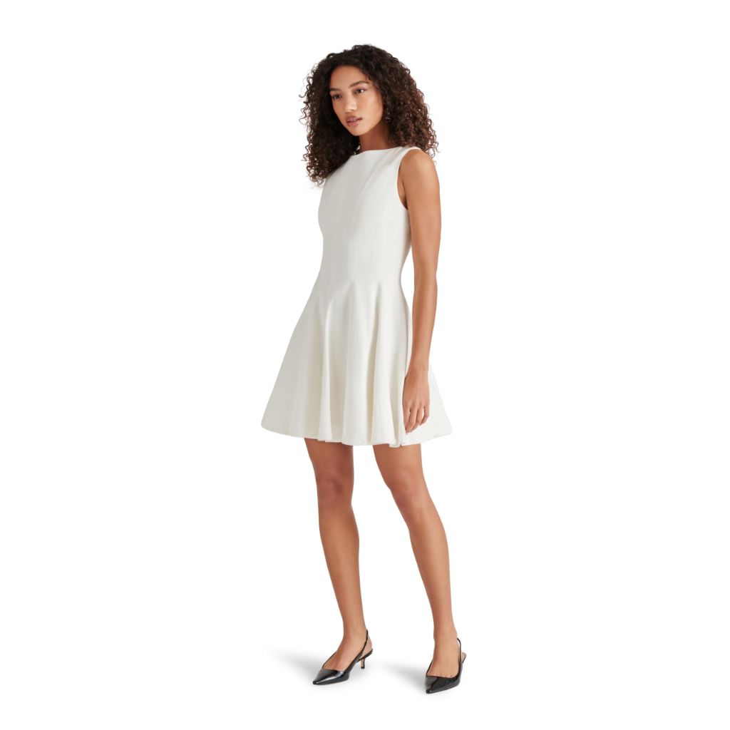 Steve Madden Apparel NILI Dress, White, 10