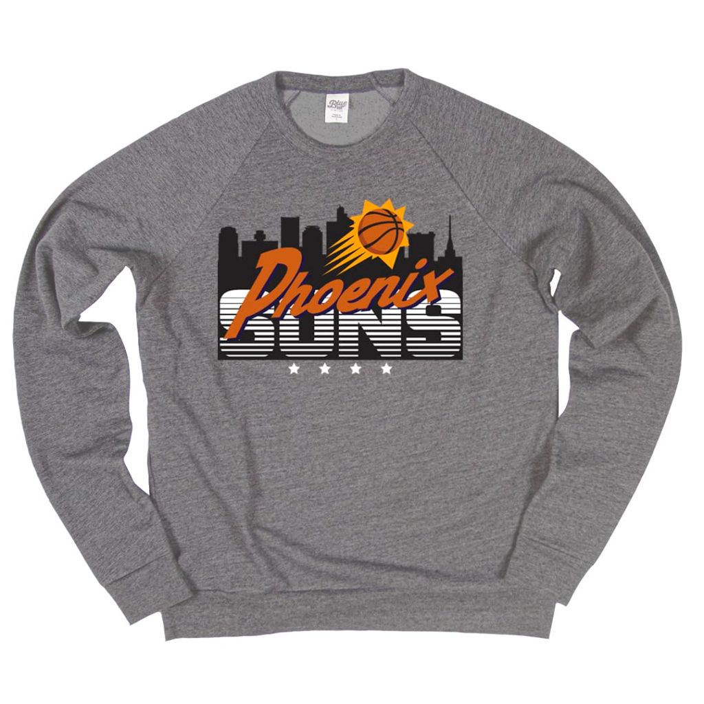 Phoenix Suns NBA Officially Licensed Tri-Blend Crewneck Sweatshirt Flyline, XX-Large