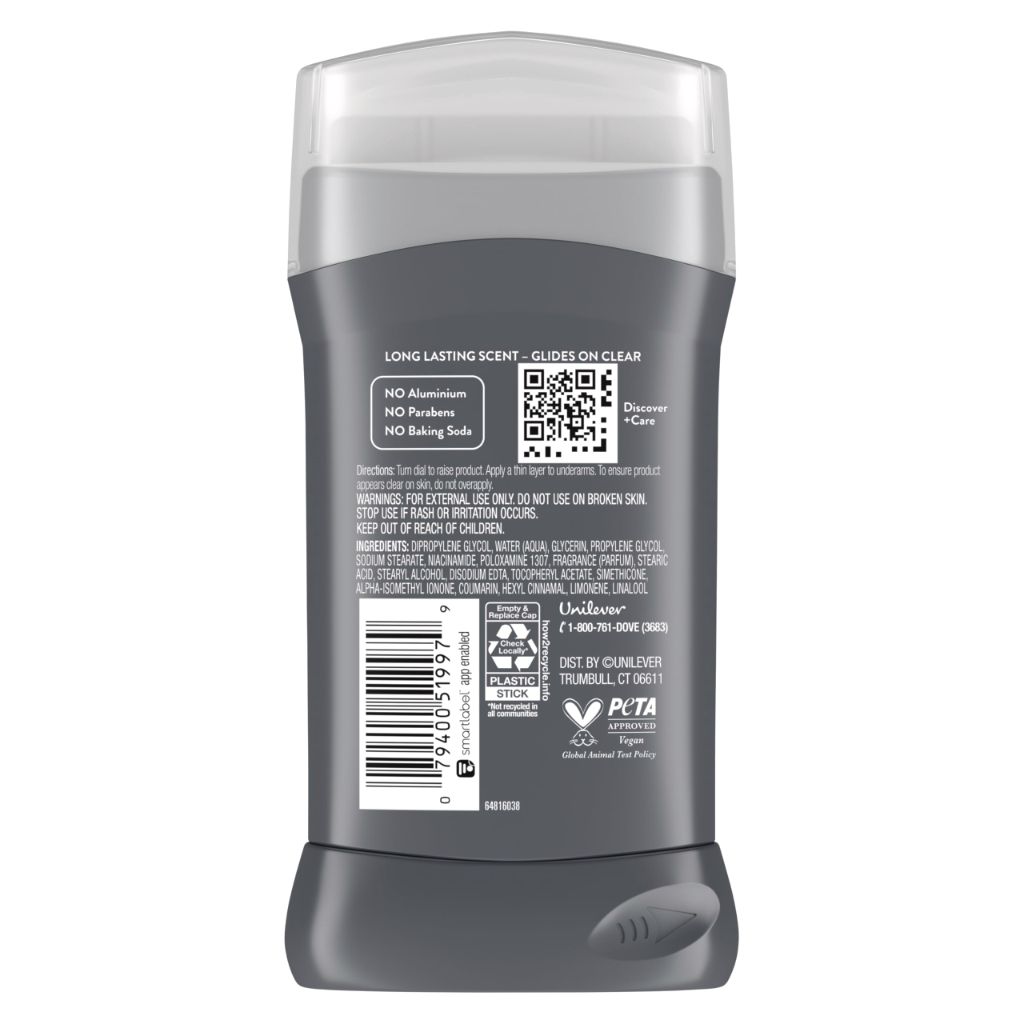 DOVE MEN + CARE Aluminum Free Deodorant Stick - Rustic Sandalwood, 3oz (3 Pack)