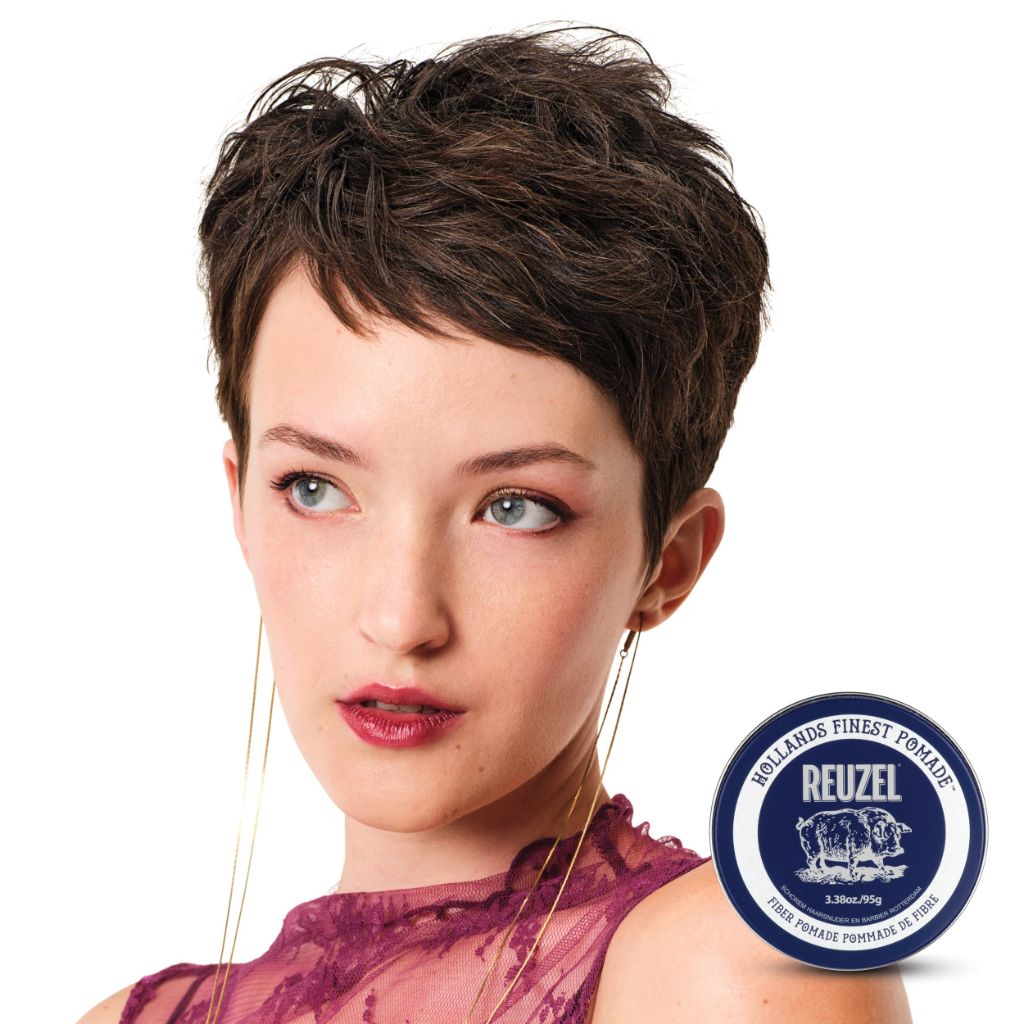 REUZEL Fiber Pomade, Firm and Pliable All-Day Hold, Water Soluble Styling - 3.38oz