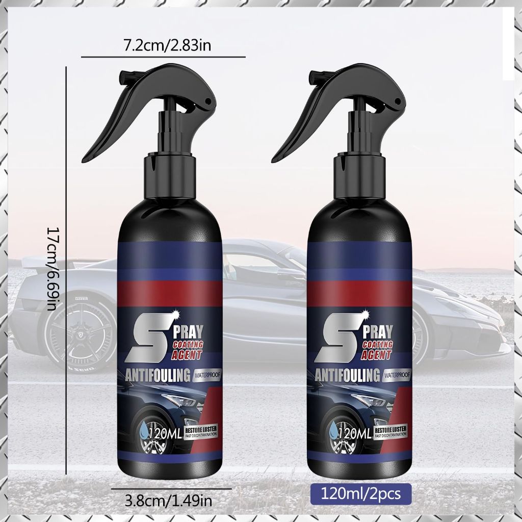 RayHong 2Pcs 3 in 1 Ceramic Car Coating Spray
