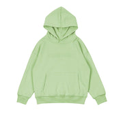 Flygo Kids Unisex Embossed Pullover Hoodie (Bean Green-XL)