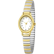 TWOPTION Gold Watches for Women, Analog Watch with Alloy Steel Expansion Band