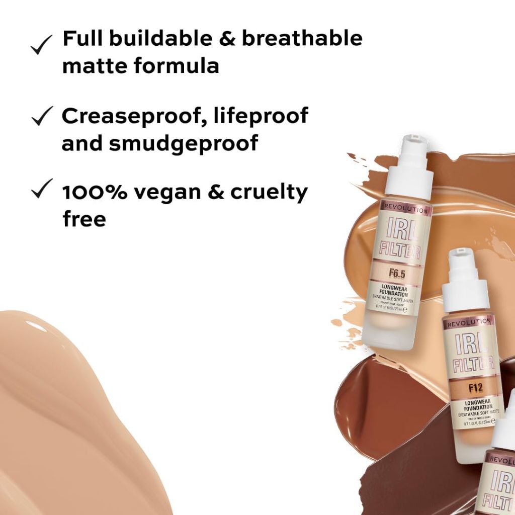 Revolution, IRL Filter Longwear Foundation Matte Finish, F5 - 0.7 fl. oz.