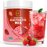 Vitalogix Naturals Electrolyte Powder – Zero Sugar Hydration Mix | 90 Servings | Strawberry Flavor