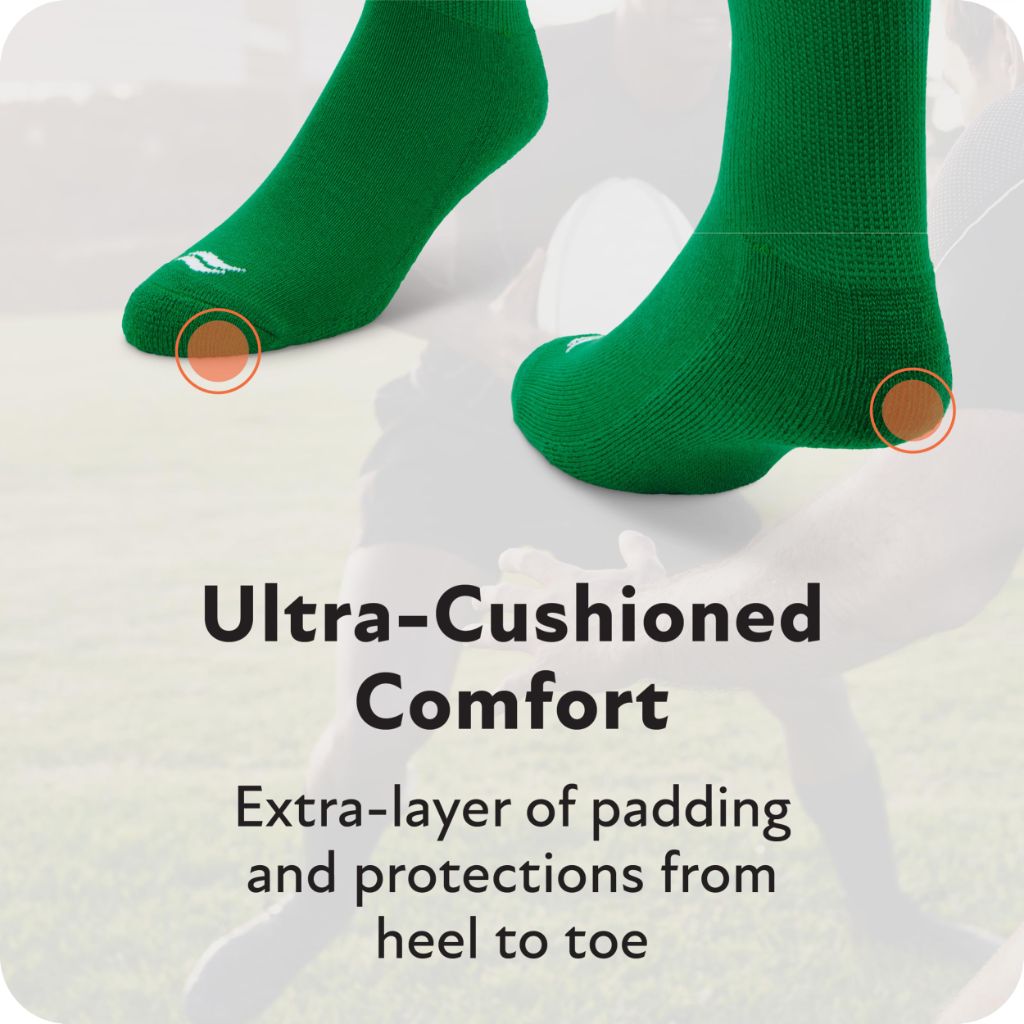 Sof Sole All Sport Over-the-Calf Team Athletic Performance Socks (2 Pair), X-Small, Red