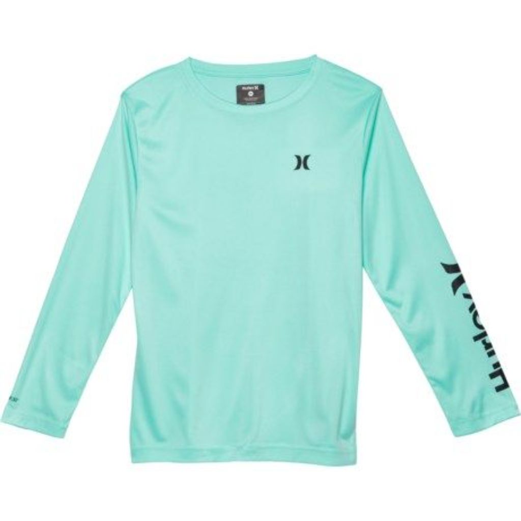 Boys 4-20 Hurley UPF H2O-Dri Long Sleeve Top Color: Tropical Twist Heather Size: XL
