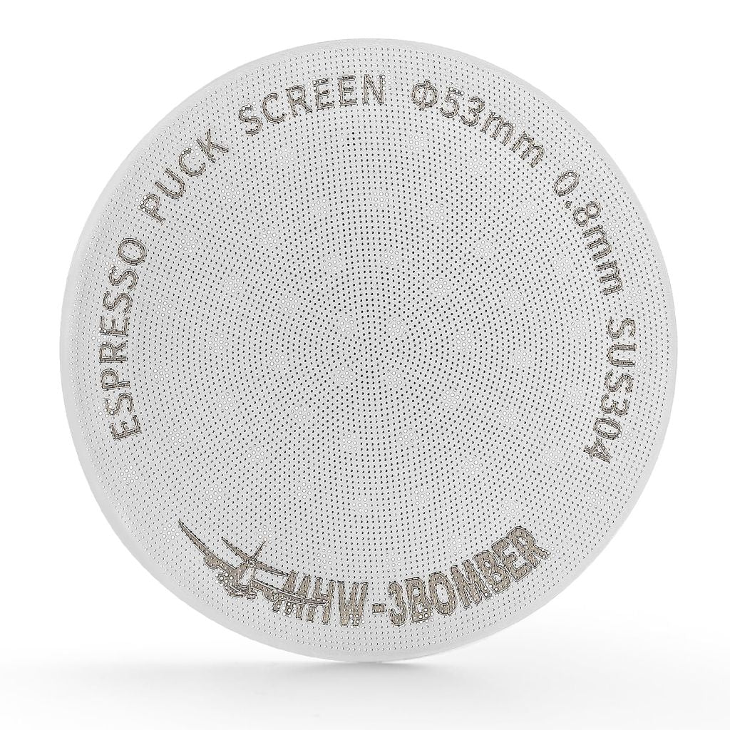 MHW-3BOMBER 54mm Puck Screen - 0.8mm Espresso Puck Screen - Metal Reusable Coffee Filter for Breville Sage 54mm Portafilter Basket - Double-layer Espresso Screen FG5591M-OS