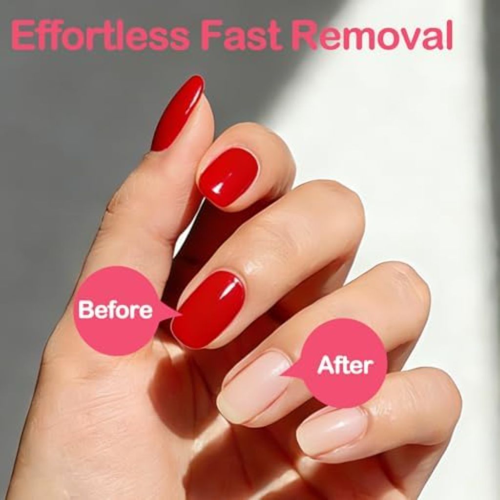 NXJ INFILILA Upgraded Acetone-Based Nail Polish Remover Pads - Jumbo Size with Rose Oil & Aloe Vera (50ct)