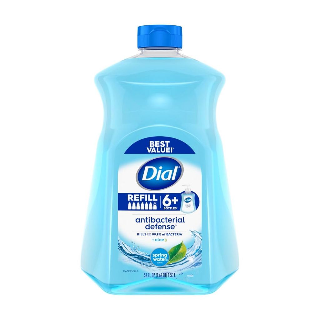 Dial Antibacterial Hand Soap with Moisturizer, Spring Water Scent, 52o ...