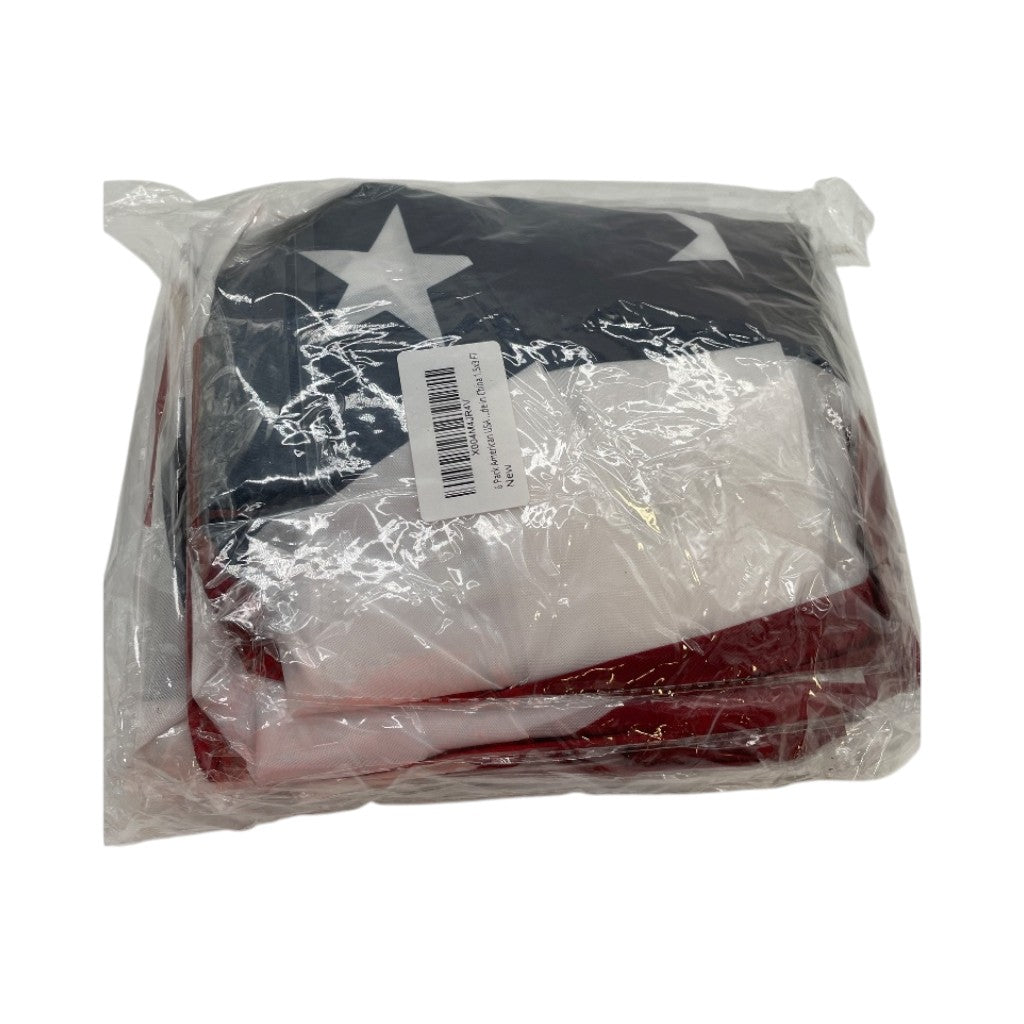 1.5x3 FT American Patriotic Pleated Fan Flag - USA Bunting Flag for 4th of July Decorations Fourth of July Decorations, Half Fan Banner American Flags for Outside, Outdoor Porch Decor-6 Packs