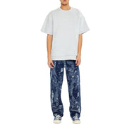 Forever 21 Men's Jacquard Abstract Mid-Rise Jeans Dark Denim/Multi 29