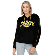 FOCO Los Angeles Lakers NBA Womens Velour Hooded Sweatshirt - S