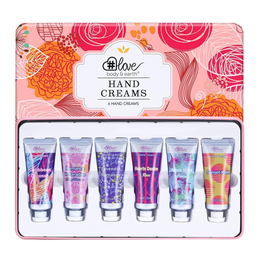 BODY & EARTH # LOVE Hand Cream for Women Hand Lotion Sets, Travel Size Hand Cream