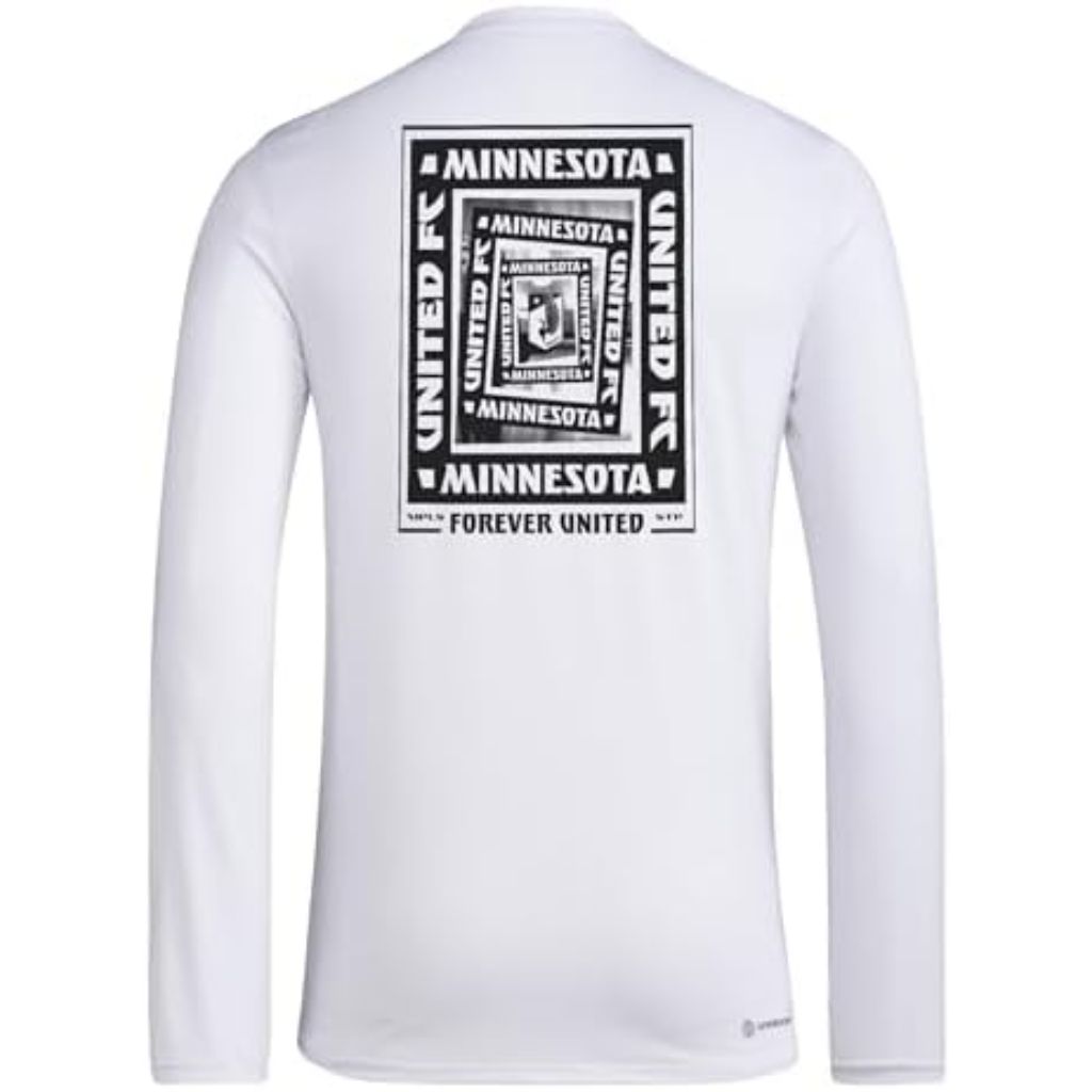 adidas Mens Minnesota United FC Pre-Game Long Sleeve T-Shirt - Large