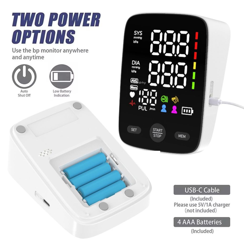 Digital Blood Pressure Machine with Adjustable Cuff | Electric Blood Pressure Monitor for Home Use