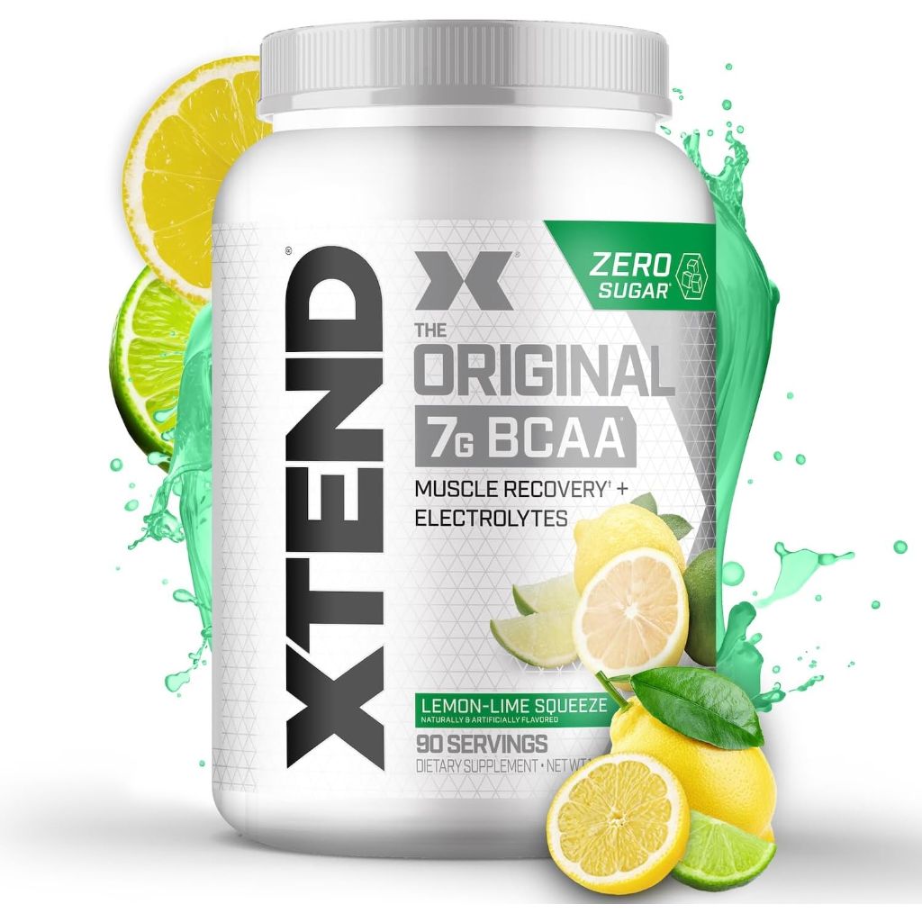 Xtend Original 7g BCAA Powder - Lemon Lime Squeeze, 90 Servings (Zero Sugar)