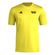 Adidas Mens Columbus Crew Pre-Game Short Sleeve Soccer T-Shirt,Team Yellow/Columbus Crew,Medium