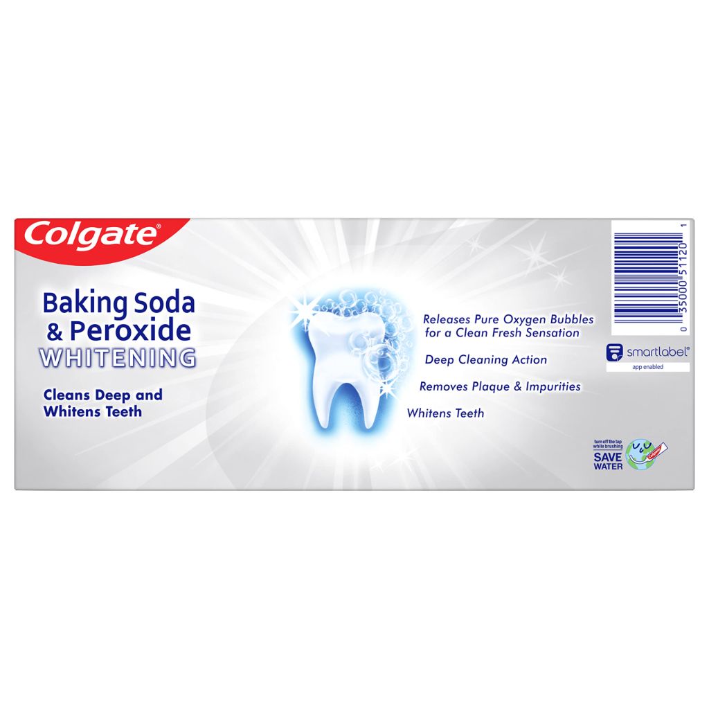 Colgate Baking Soda & Peroxide Whitening Toothpaste - Brisk Mint, 6oz. (2 Pack)