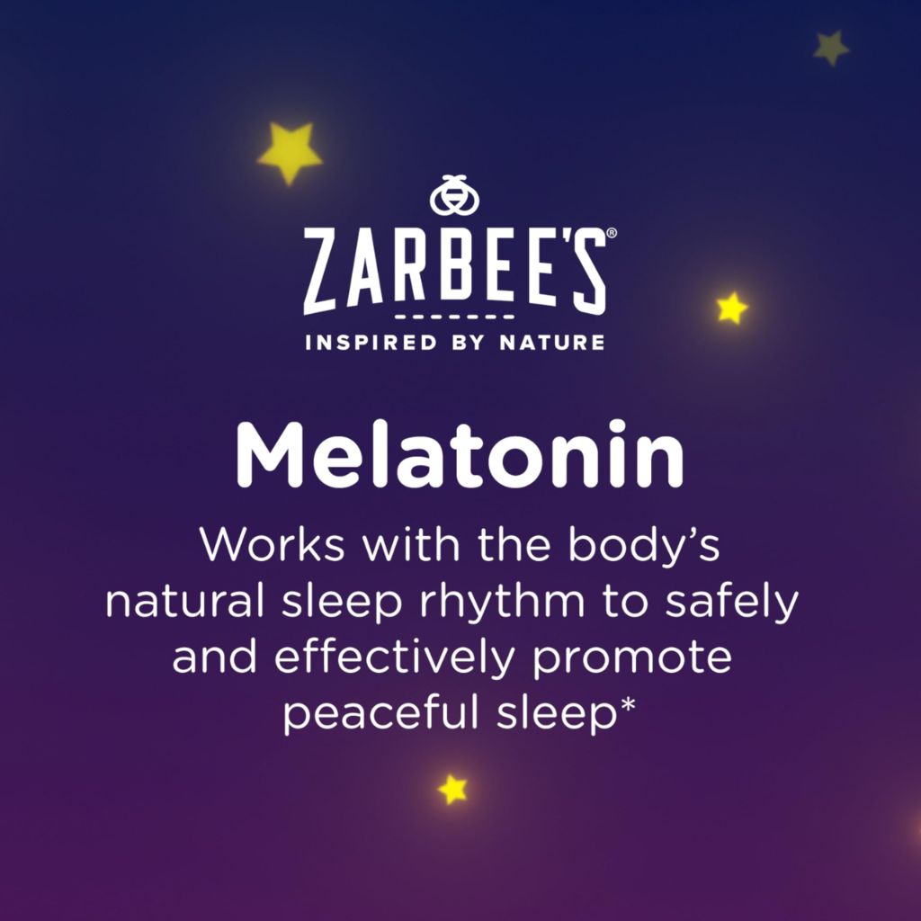 Zarbee's Kids Melatonin Sleep Supplement Liquid, 1mg Melatonin,  Berry Flavor | 1 Fl Oz Bottle