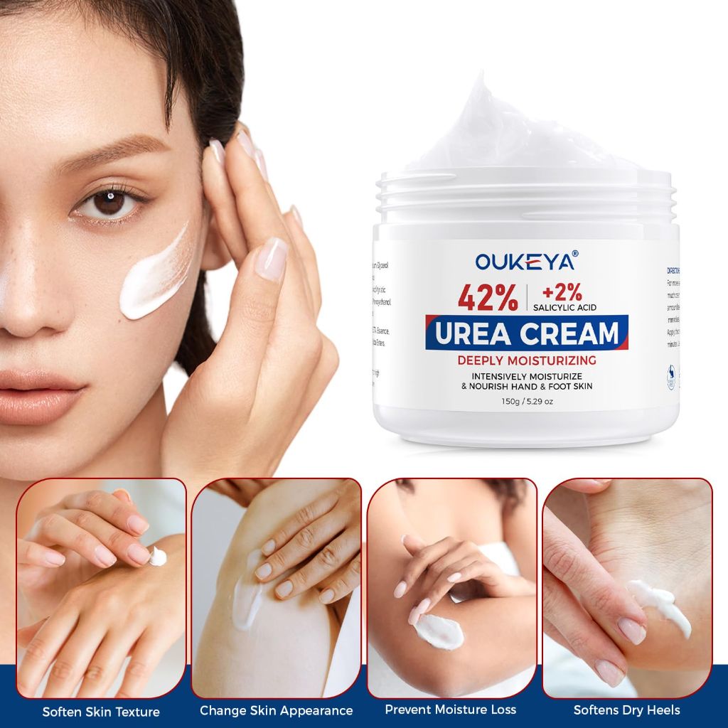 OUKEYA Urea Cream 40 Percent for Feet, Maximum Strength Moisturizer, 5.29 oz