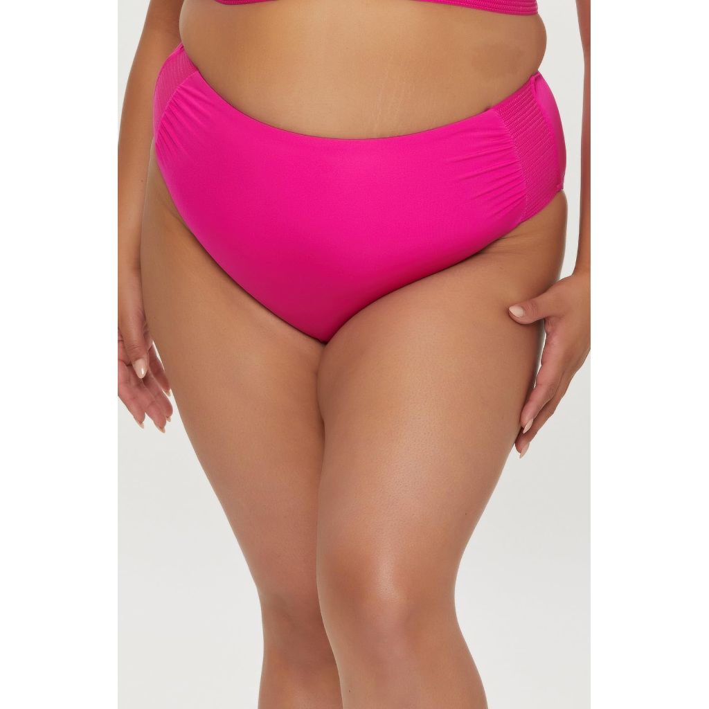 Trina Turk Women's Standard Monaco High Waisted Bikini Bottom, Cheeky Coverage, Swimwear Separates, Pink Parade, 6