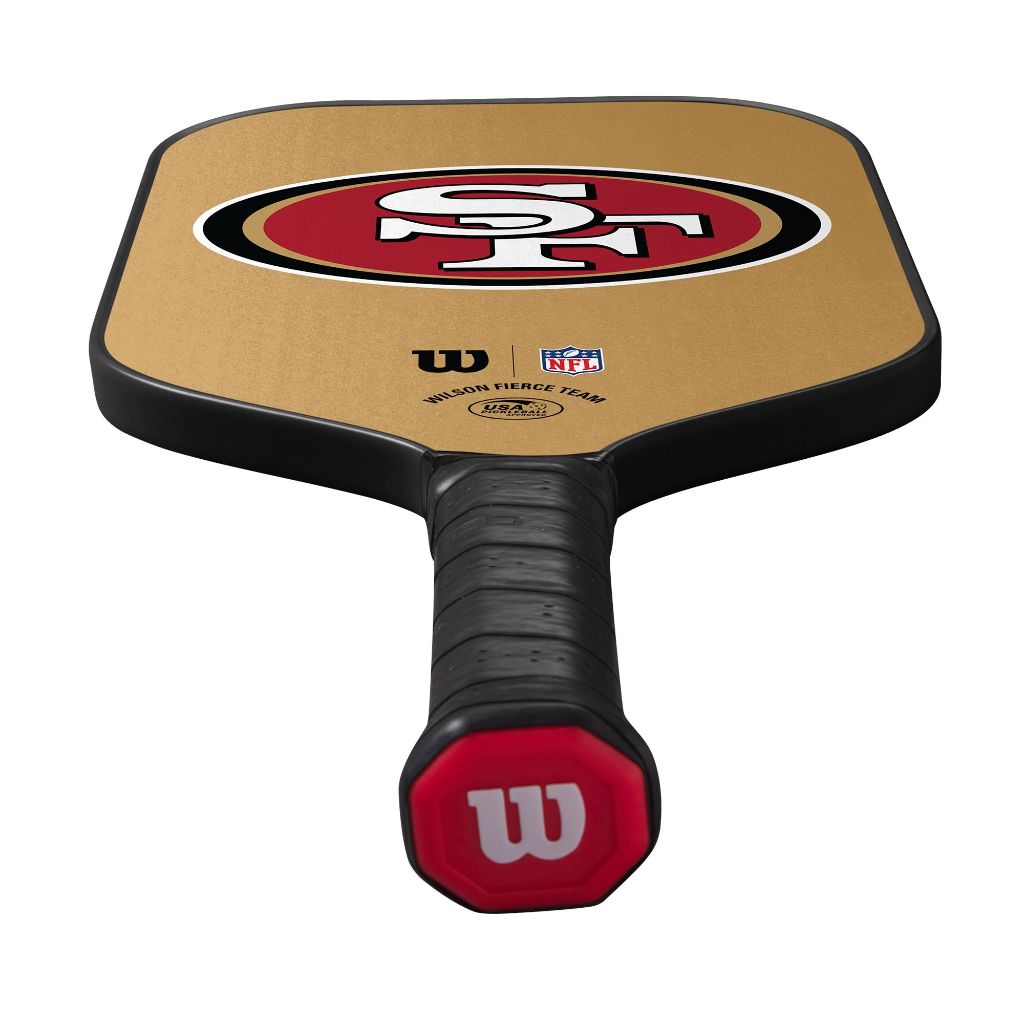 Wilson NFL Collection Fierce Team Pickleball Paddle - Grip Size 2-4 1/4", San Francisco 49ers