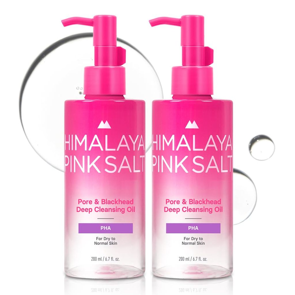 HIMALAYA PINKSALT Pore & Blackhead Deep Cleansing Oil PHA, 6.7 fl oz (2 Pk)