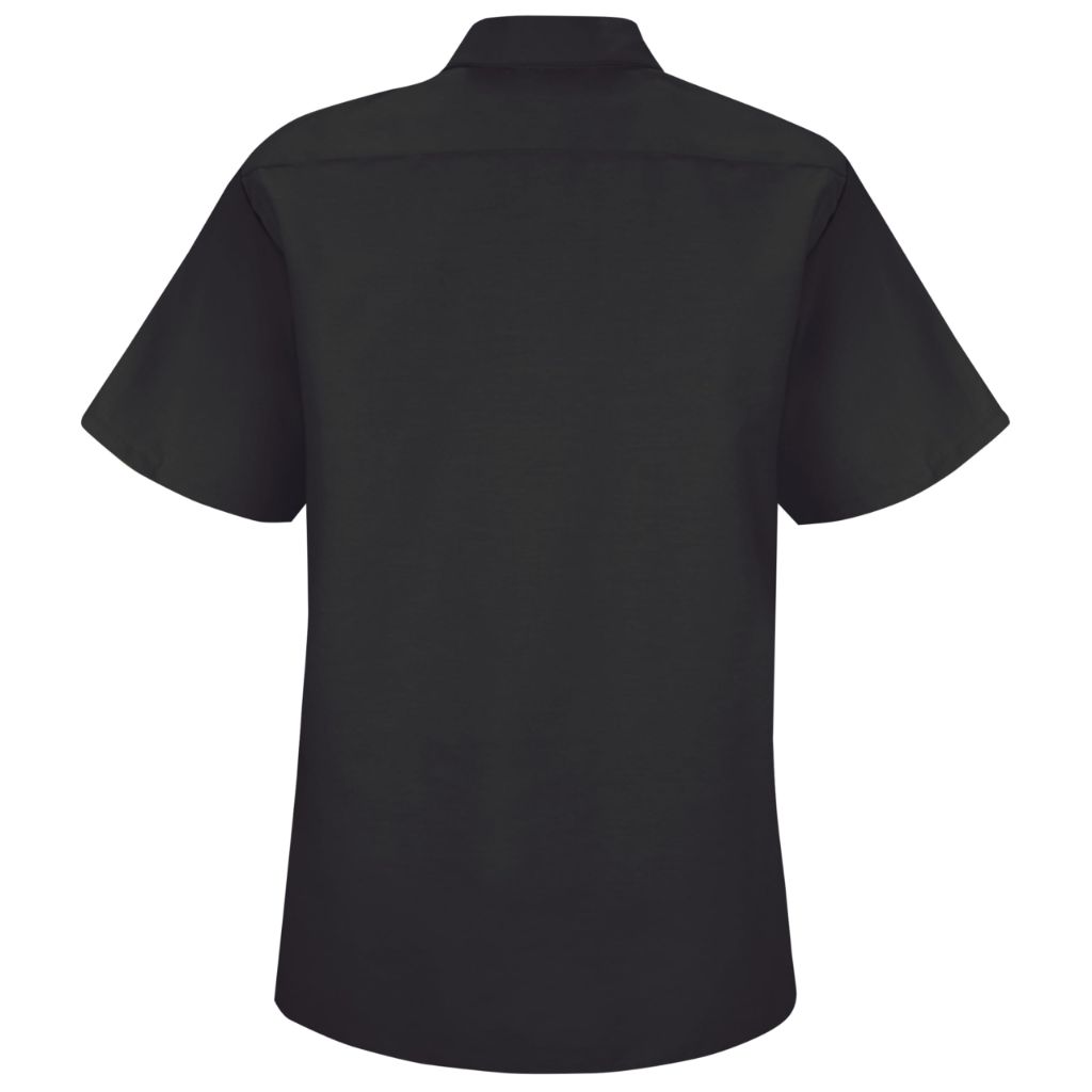 Red Kap Women's Standard Short Sleeve Industrial Work Shirt, Black, 4X-Large