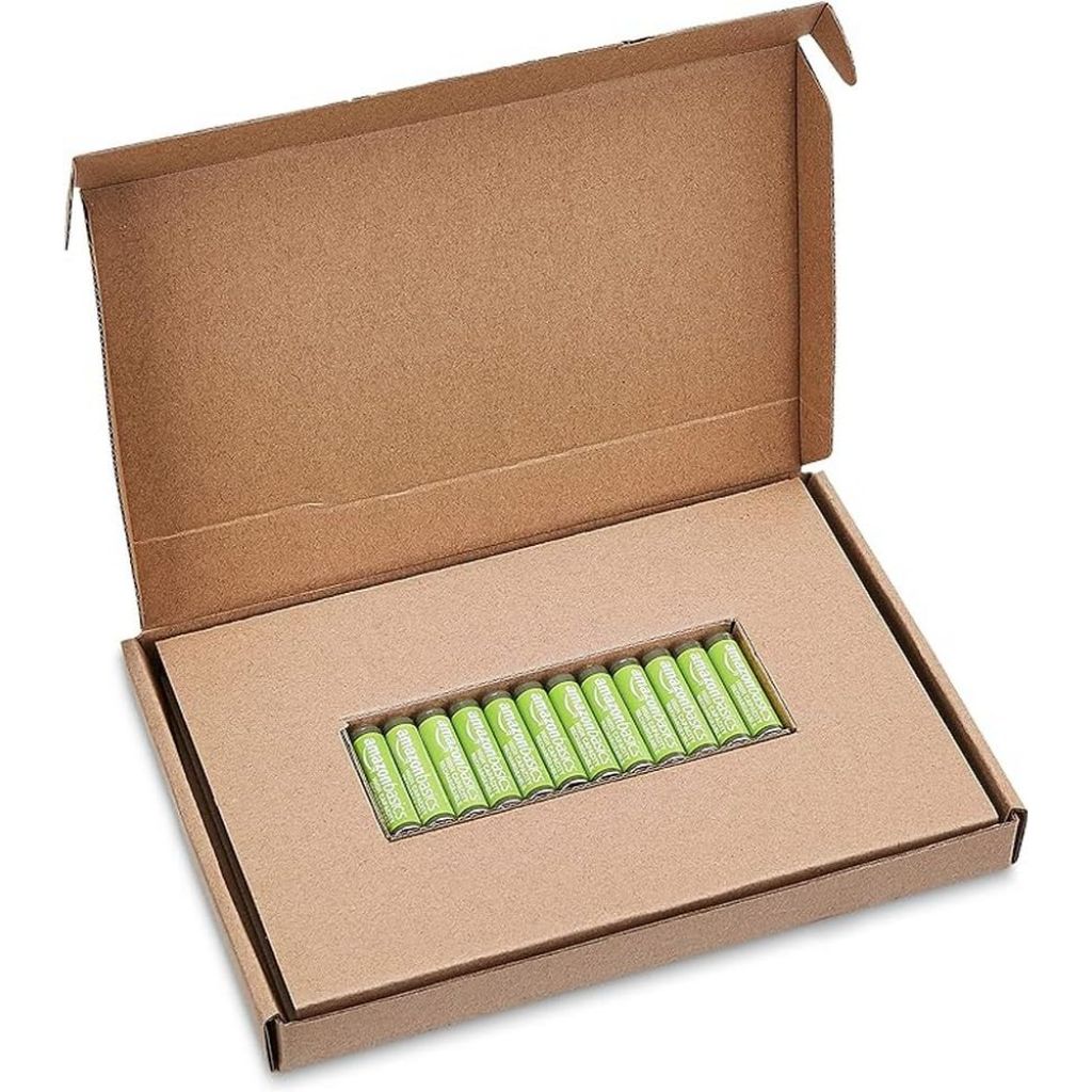 Amazon Basics 12-Pack Rechargeable AAA NiMH High-Capacity Batteries, 850 mAh, 1.2V, Low Self Discharge, Pre-Charged, Recharge up to 500x Times