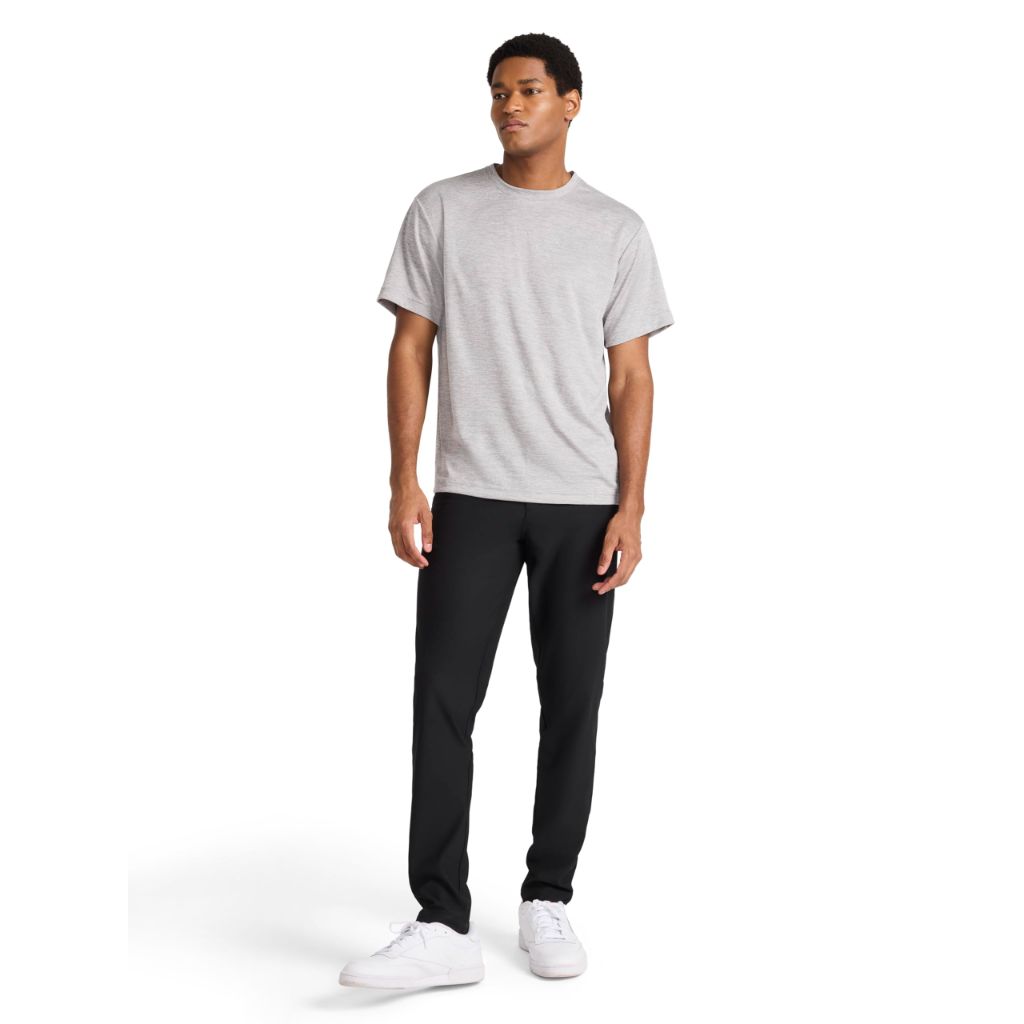 Reebok Men’s 5-Pocket Voyager Oblong Pant, Tapered Slim Fit, Black, 38X30