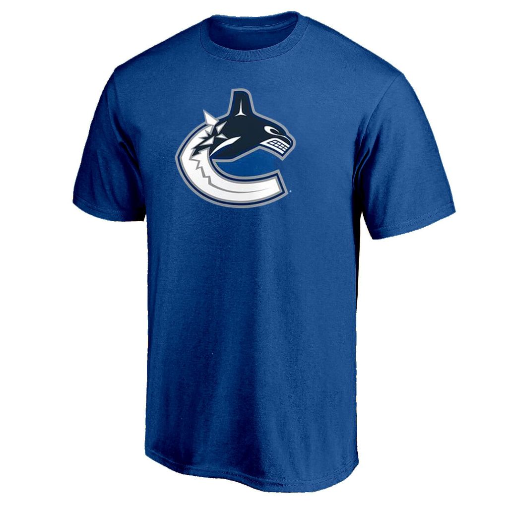 SZ 14-16 Outerstuff NHL Youth 8-20 Performance Polyester Team Color Primary Logo T-Shirt ( Vancouver Canucks Blue)