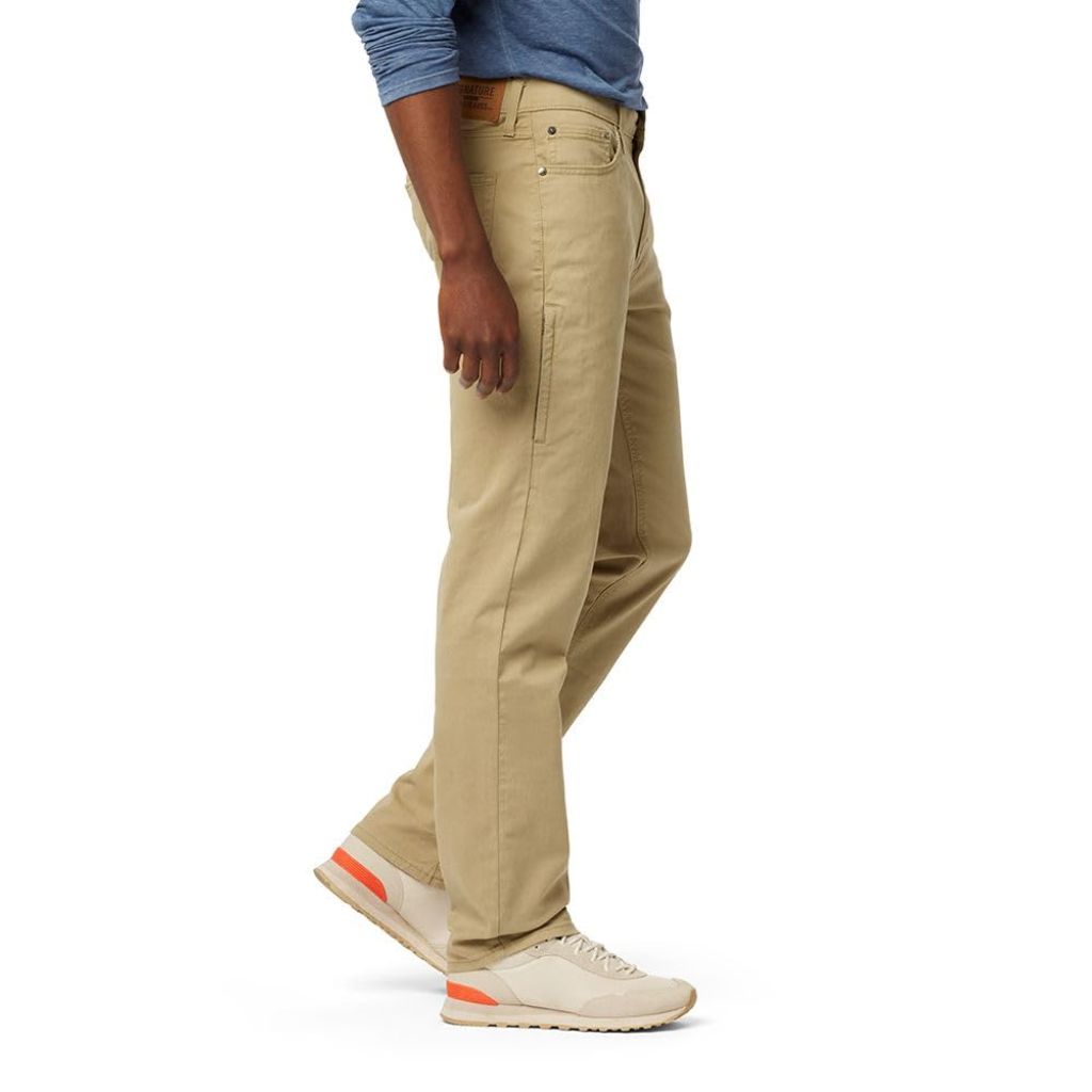 Levi Strauss Signature Gold Men's Athletic Tech Jeans, british khaki, 50W x 32L