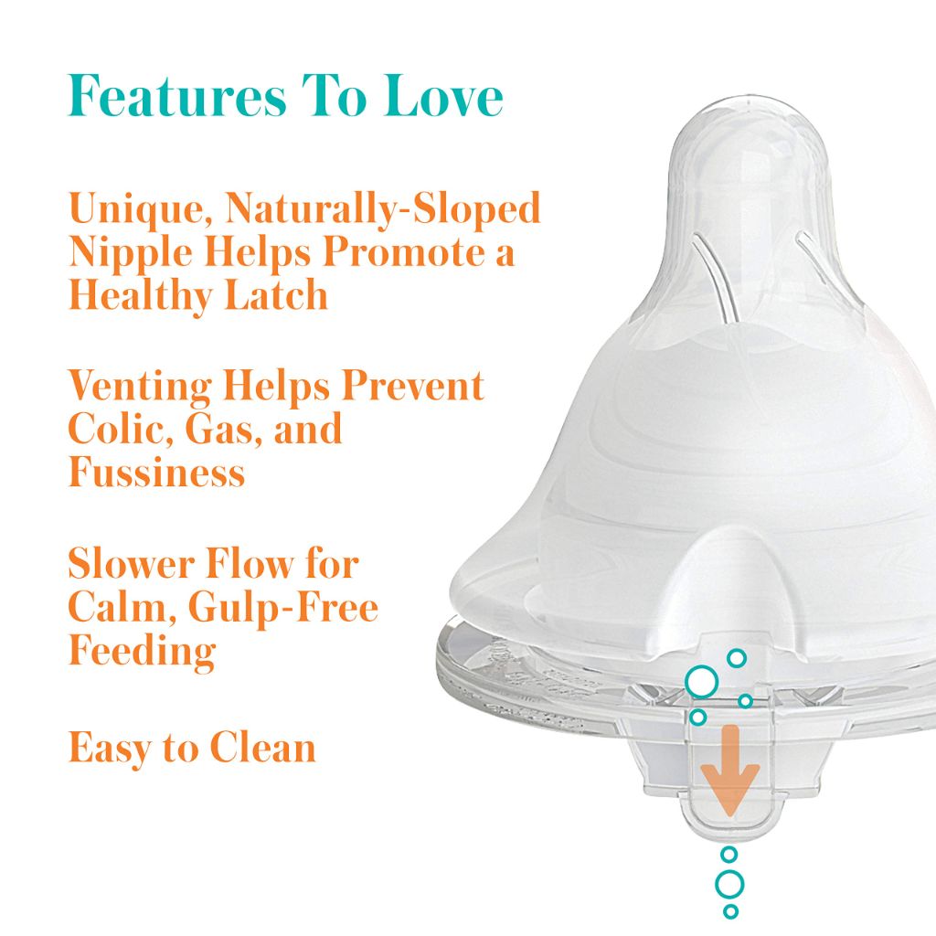 Evenflo Feeding Premium Proflo Venting Balance Plus Wide Neck Baby, Newborn and Infant Bottles - 5 Ounce (Pack of 6)