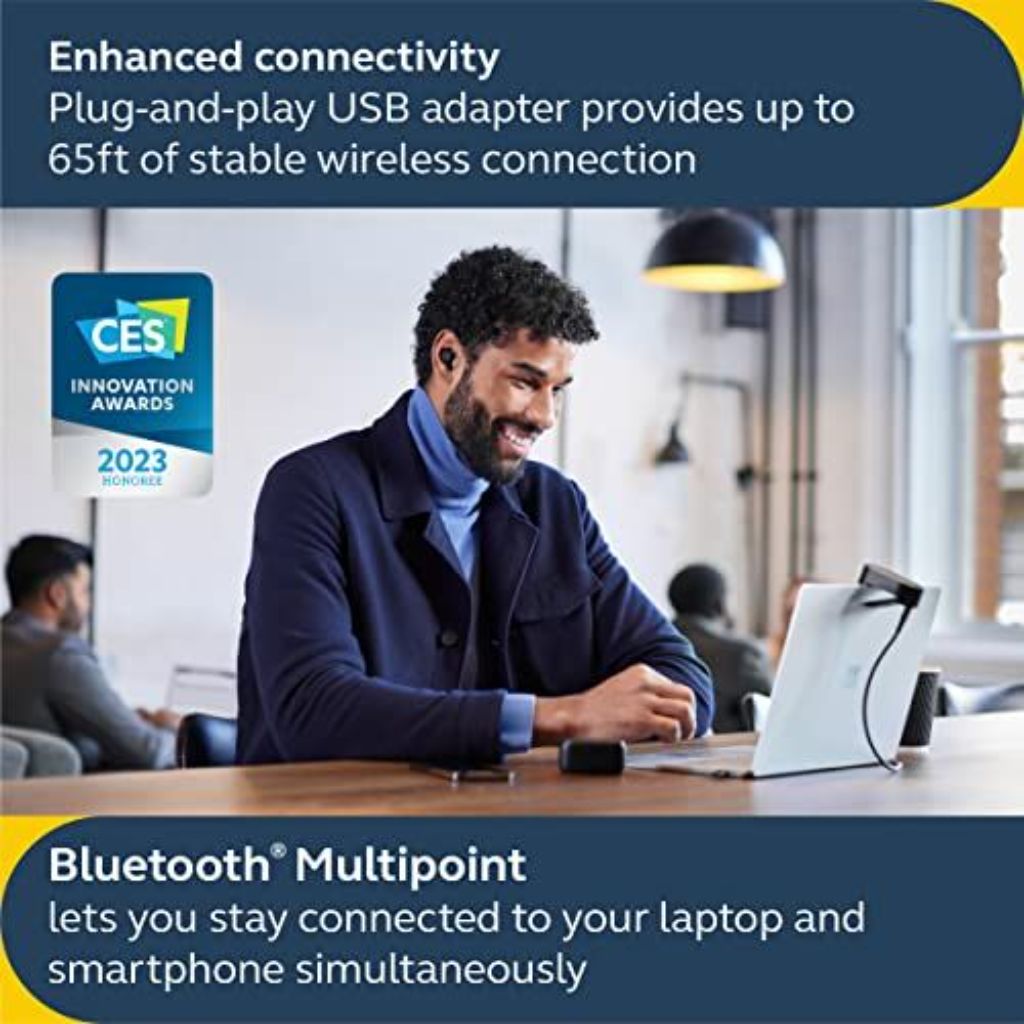 Jabra Evolve2 Buds USB-A MS True Wireless Earbuds - Black